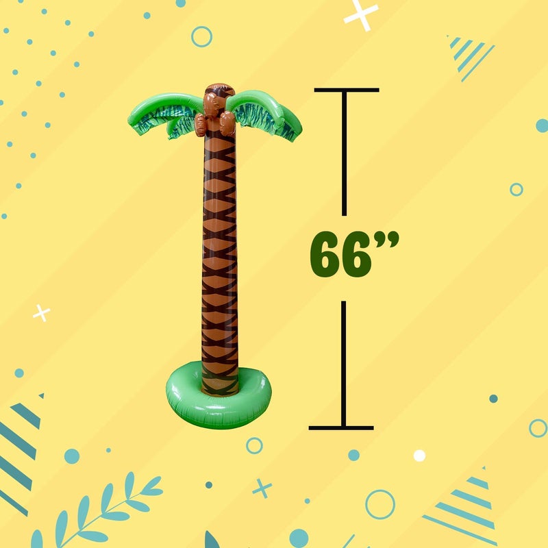 Kicko Inflatable Palm Tree, Pack of 2-66-Inch Giant Tropical Inflatable Trees - Hawaiian Party Decorations, Beach Luau, or Pool Decor - Fun Palm Tree Props for Birthday Parties and Outdoor Events - Image 3